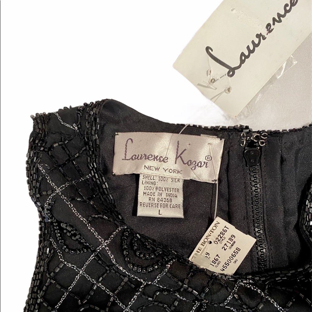 NWT Lawrence 100% Silk Evening Hand Beaded Fomal - Picture 6 of 9